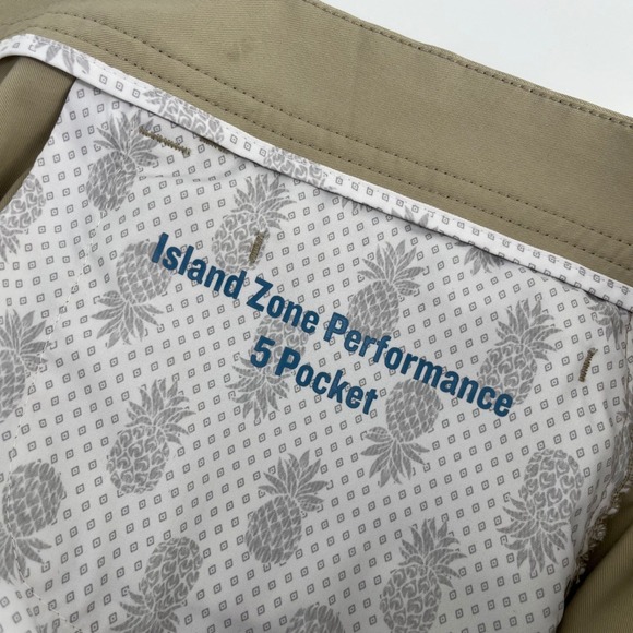 Tommy Bahama IslandZone Performance 5 Pocket Pants Mens 42x34 Flat Front Stretch - Picture 8 of 11